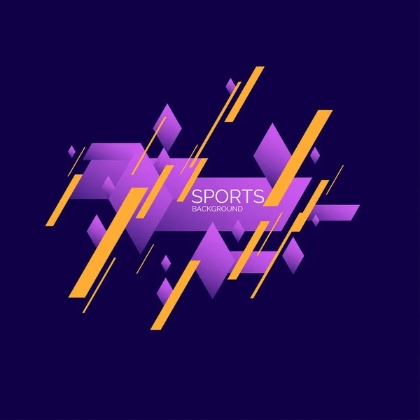 Cartaz colorido moderno para esportes. Gráficos vetoriais —  Vetores de Stock