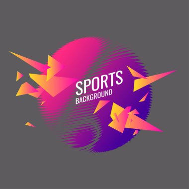 Geometrik arka plan. Modern tarzı ile spor poster.