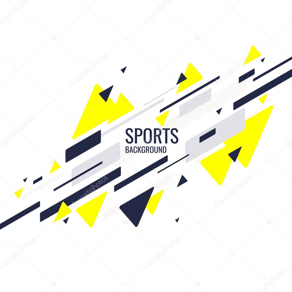 Modern colored poster for sports. Vector graphics