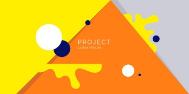 Düz, minimalist tarzda modaya uygun soyut sanat geometrik arka planı. Vektör posteri