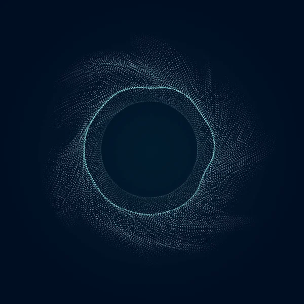 Ilustração vetorial moderna com partículas azuis em um fundo escuro . — Fotos gratuitas