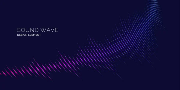 Sound wave. Vector illustration on dark background — Stock Vector