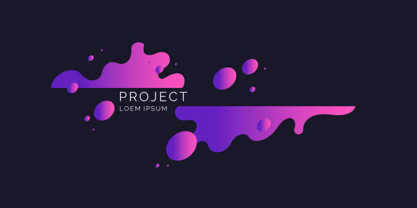 Яркий постер с динамическими волнами. Векторная иллюстрация в минимальном стиле