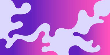 Dinamik dalgalı parlak bir poster. Minimum biçimdeki vektör illüstrasyonu