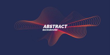 Dinamik dalgalar, çizgi ve parçacıkların oluşturduğu soyut vektör arkaplanı.