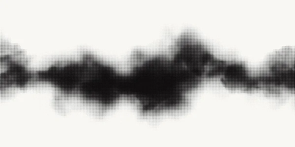 Rama de impresión monocromática, fondo de medio tono vector abstracto. Textura en blanco y negro de puntos. — Vector de stock