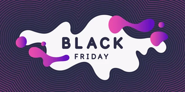 Black Friday. Big sales. Bright abstract background with a dynamic splashes of minimalist style. — Stock Vector