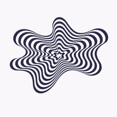 Görsel bozulma etkisiyle biçimsiz elementler.