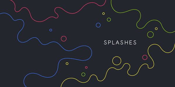 Яркий постер с динамическими волнами. Векторная иллюстрация