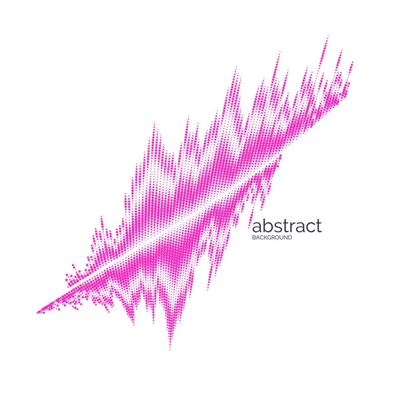 Abstraktes Element mit dynamischen Teilchen. Vektorillustration — Stockvektor