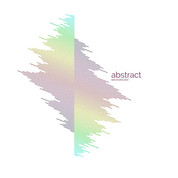 Elemento abstracto con líneas dinámicas. Ilustración vectorial . — Vector de stock