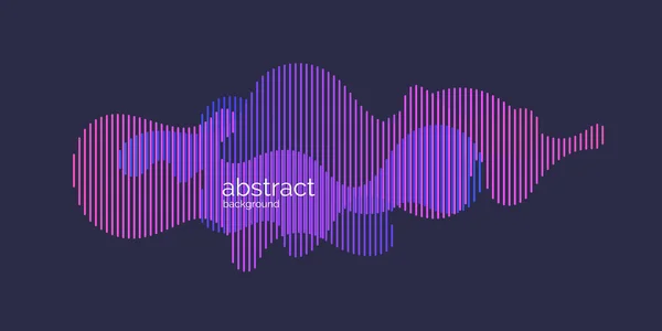 Fondo abstracto vectorial con ondas dinámicas y líneas. — Vector de stock