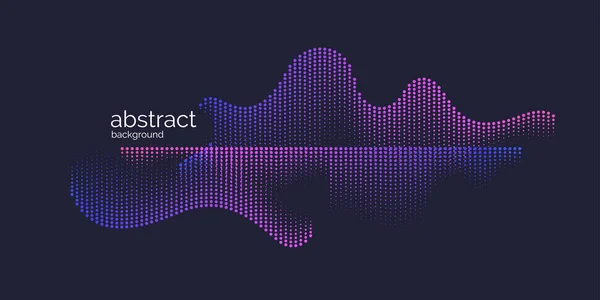 Wektorowe abstrakcyjne tło z dynamicznymi falami, linią i cząstkami. — Wektor stockowy