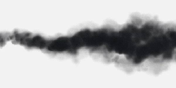 Monokrom utskrift raster, abstrakt vektor halvton bakgrund. Svart och vit textur av prickar. — Stock vektor