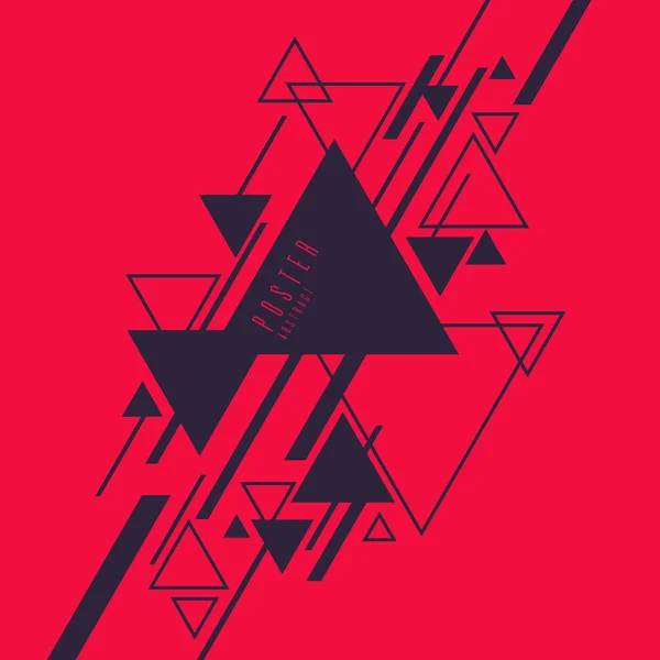 抽象的な幾何学的背景とミニマリズム的な三角形. — ストックベクタ