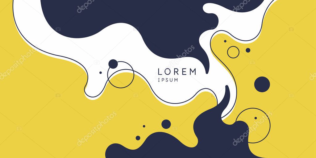 Trendy abstract background with flat, minimalistic style. Vector poster