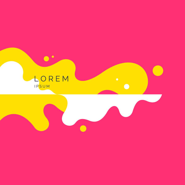 Яркий постер с динамическими волнами. Векторная иллюстрация в минимальном стиле