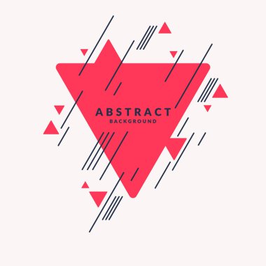 Açık arkaplan üzerinde minimalist düz şekilli düz çizgiler ve geometrik nesnelerle soyut arkaplan.