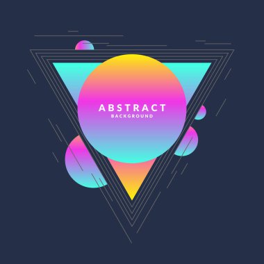 Soyut geometrik arkaplan. Düz şekilli tasarım posteri.