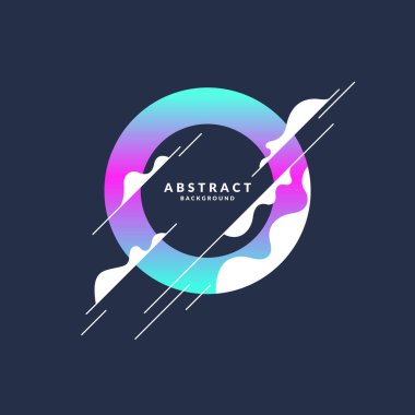 Dinamik dalgalı poster. Minimum stilde vektör illüstrasyonu. Soyut arkaplan.