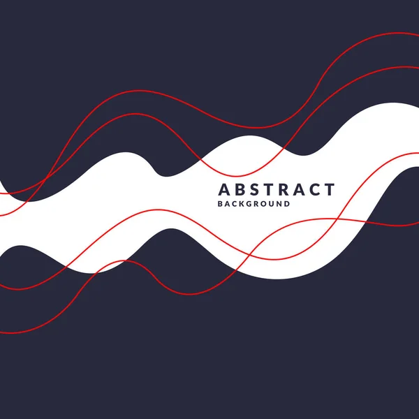 Poster with dynamic waves. Vector illustration in minimal style. Abstract background. — Stock Vector