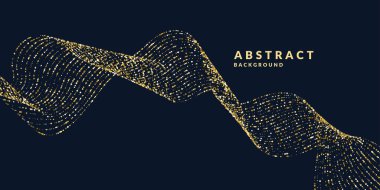 Altın parıltısı. Koyu arkaplanda parlak parçacıklar.