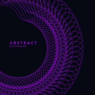 Dinamik çizgileri olan soyut bir element. Vektör illüstrasyonu.