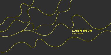 Dinamik dalgalı poster. Minimum stilde vektör illüstrasyonu. Soyut arkaplan.