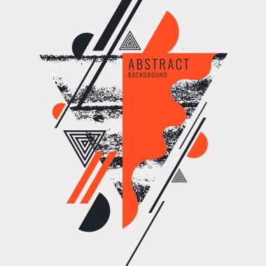 Düz, minimalist tarzda modern soyut sanat geometrik arkaplanı.