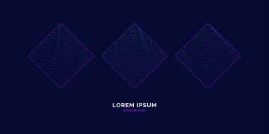 Dinamik dalgaları, çizgileri ve parçacıkları olan vektör soyut elementleri.