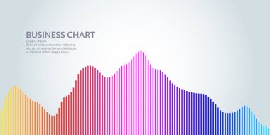 Beyaz arka planda iş grafiği. Büyüme ve azalan kar tablosu analistleri. Vektör illüstrasyonu.