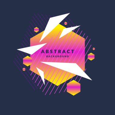 Farklı şekilli geometrik poster. Modern soyut arkaplan.