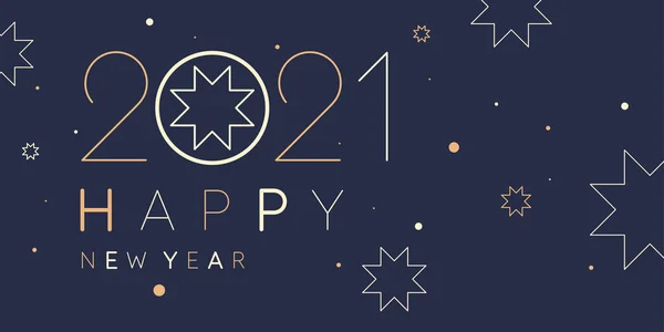 Sablon a beágyazott üdvözletekhez. Háttér felirattal Boldog új évet 2021. — Stock Vector
