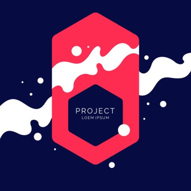 Beyaz arka planda modern çerçeve. Dinamik sıçramalı parlak poster.