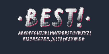 Modern alfabe yazı tipi. Latin alfabesinin büyük harfleri. Vektör simgeleri.