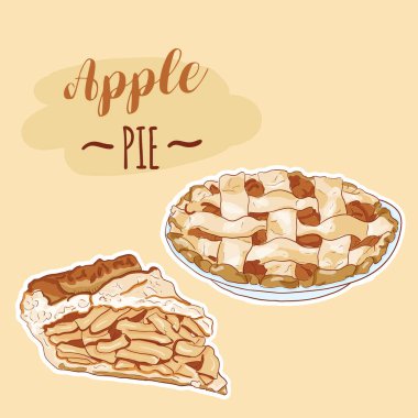 El Kaplaması Renkli Gerçekçi Elmalı Turta Dilimi Tatlı Tatlı Tatlı Tatlı