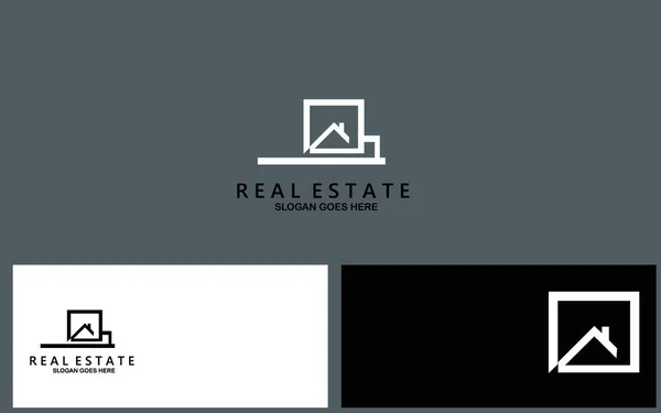 Real Estate Home Buildings Logo Icon Template Vector — Vetor de Stock
