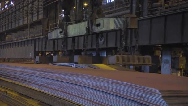 Blechfabrik Einem Hüttenwerk — Stockvideo