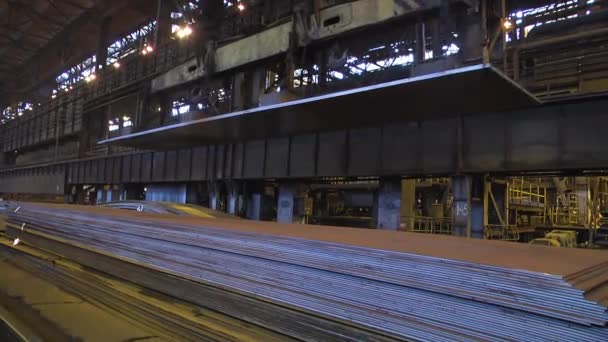 Molino Placas Una Planta Metalúrgica — Vídeo de stock