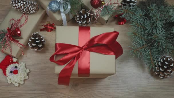 Sales Christmas New Year Holidays Festive Decoration Informative Inscription Percent — Stock Video