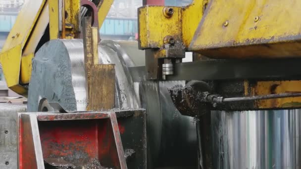 Rotolamento Formando Rotoli Metallici Laminatoio Lamiera Acciaio Rolling Mill Macchina — Video Stock