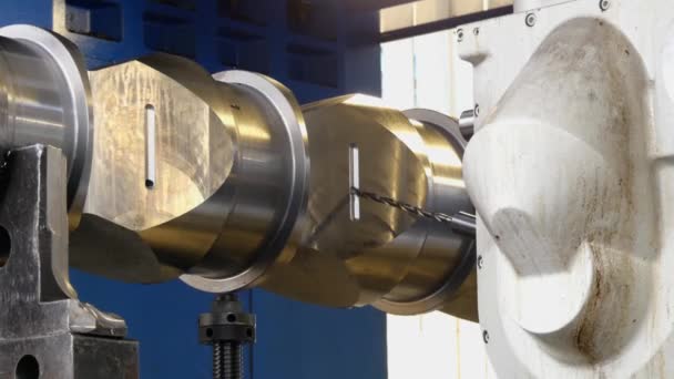 Processo Metalurgia Fabricação Máquinas Forma Imprensa Ferramenta Corte Broca Moldes — Vídeo de Stock