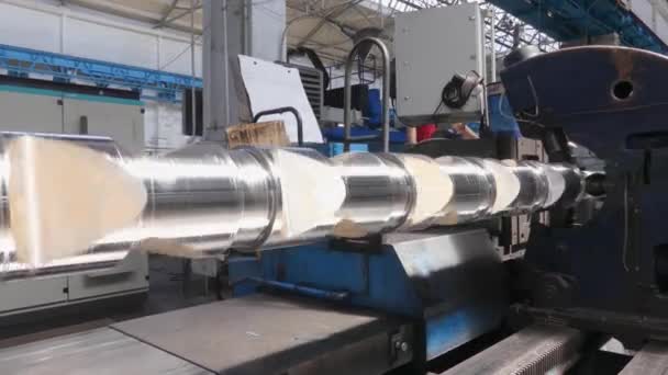 Grote Rol Worden Gemaakt Metalen Rollende Machine Fabriek Creatie Van — Stockvideo