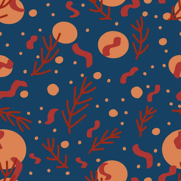 Mavi arkaplanda Noel soyut deseni.