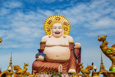 Wat Plai Laem. Çok kollu Buda. Tayland. Samui. T Körfezi