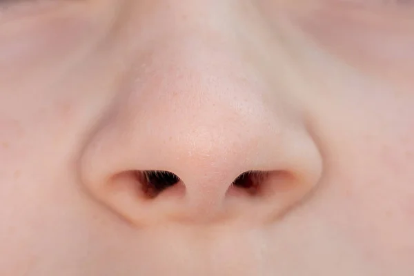 Burun genç makro closeup — Stok fotoğraf