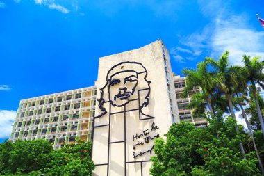 Havana, Küba - 10 Ağustos 2017 - devrim Meydanı. Bir h ile
