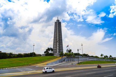 Havana, Küba - 10 Ağustos 2017 - Eski Havana şehir merkezi Stre