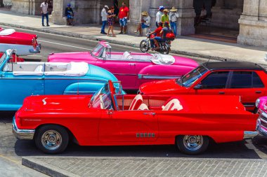HAVANA, CUBA - August 10, 2017 - Old Havana downtown Street.  - 