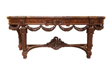 Beyaz arka plan üzerinde izole antika ahşap tablo